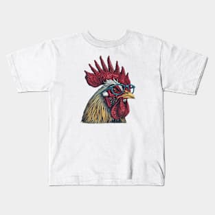 Crowing with Confidence: The Dapper Rooster! Kids T-Shirt